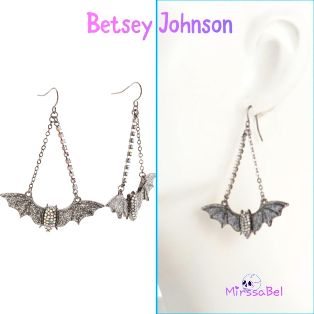 BETSEY JOHNSON Bat Earrings